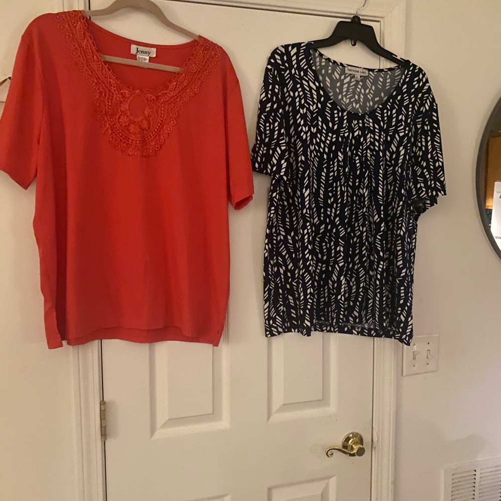 Two blouse to have for one to get Two. Both sizes 1X perfect conditions